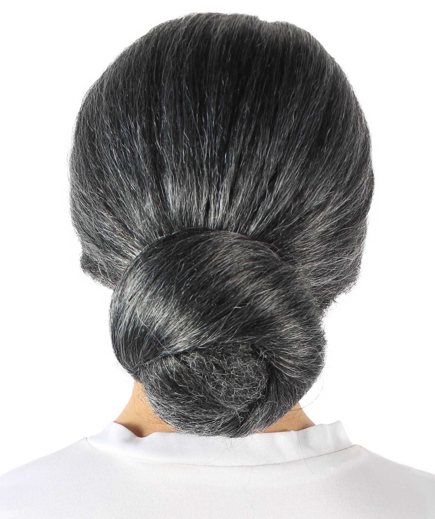 ハロウィンパーティプレミアムレディース H-5752 ダークグレイ年配の女性のバンウィッグ