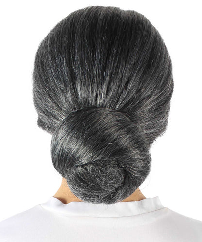ハロウィンパーティプレミアムレディース H-5752 ダークグレイ年配の女性のバンウィッグ