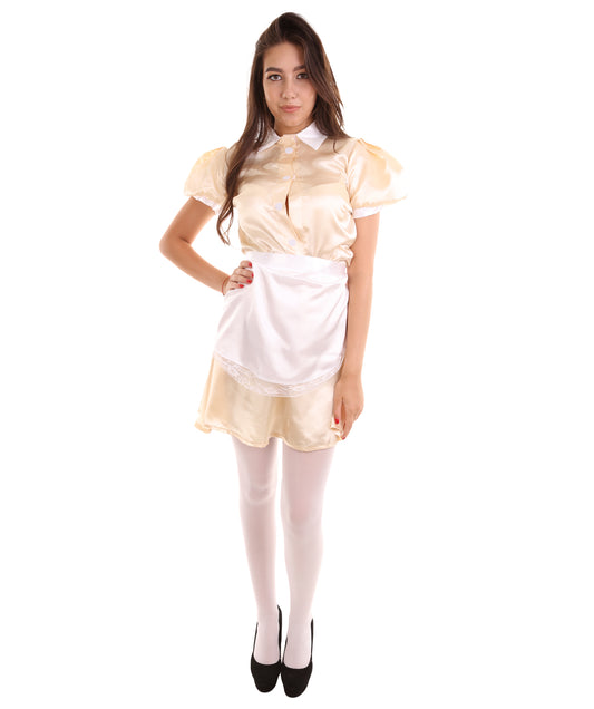 大人用女性の JCO-328_4 フレンチエプロンメイド制服 コッパー コスプレコスチューム