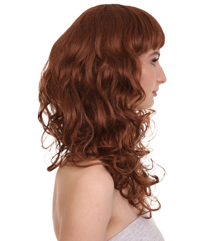Wigs2you ハロウィンパーティープレミアム レディース H-1024 着用しやすい ベラウィッグ オーバーンブラウン色