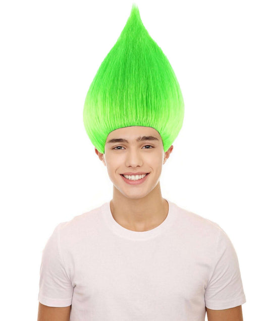 Wigs2you ハロウィン パーティー プレミアム メンズ H-622 トロールズ ウィッグ ネオングリーン