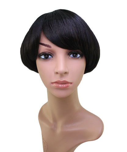 "耐熱商品☆ショートでも可愛くオシャレに♪ 丸みのあるシルエットが綺麗なショートボブスタイル♪ ウィッグネット付き♪W-554 "