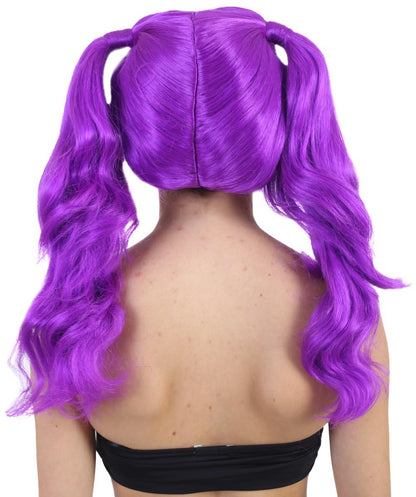 Wigs2you ハロウィンパーティー プレミアム レディース H-751 ドリー ピグテール ウィッグ ネオンパープル色