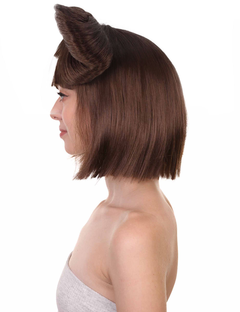 Wigs2you ハロウィンパーティープレミアムレディース H-1676 着け心地が良い とても快適 ダークブラウン バタフライウィッグ