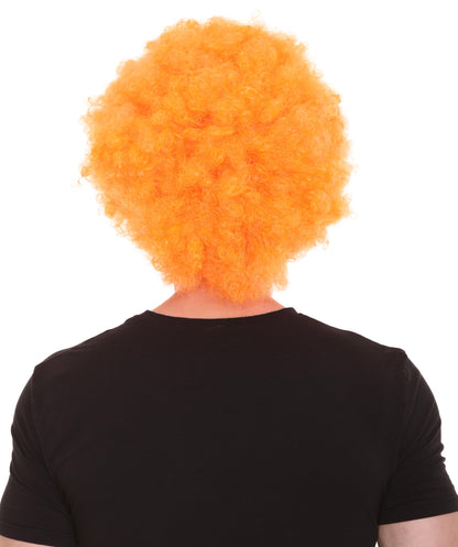 大人 男女兼用 80年代 画家風 アフロウィッグ 顎髭と口髭セット オレンジ H-5126 シンプルでクラシックなセレブコスチューム プレミアムハロウィンウィッグ