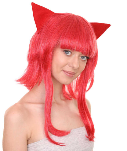 ハロウィンパーティープレミアムレディ H-5443 ミディアムレングス ハロウィンアニメーションビデオゲームアニーウィッグ ピンク