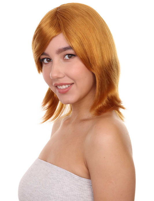 Wigs2you ハロウィン パーティー プレミアム H-1421 簡単に着用でき 快適なフィット感の女性ショート ゴールデン ブラウン ウィッグ