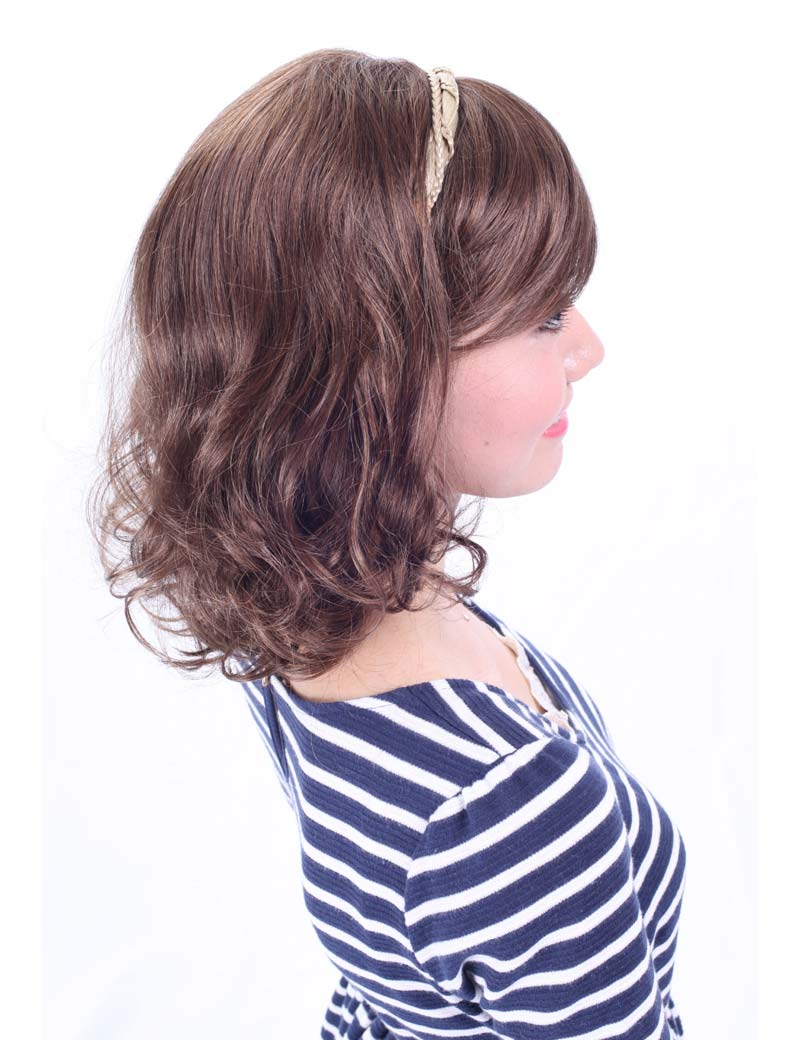 女性 W-8232 のおしゃれなアッシュブロンド 立体的な三つ編みヘッドバンド ヘアアクセサリー 合成繊維