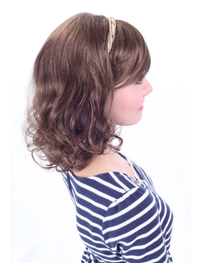 女性 W-8232 のおしゃれなアッシュブロンド 立体的な三つ編みヘッドバンド ヘアアクセサリー 合成繊維