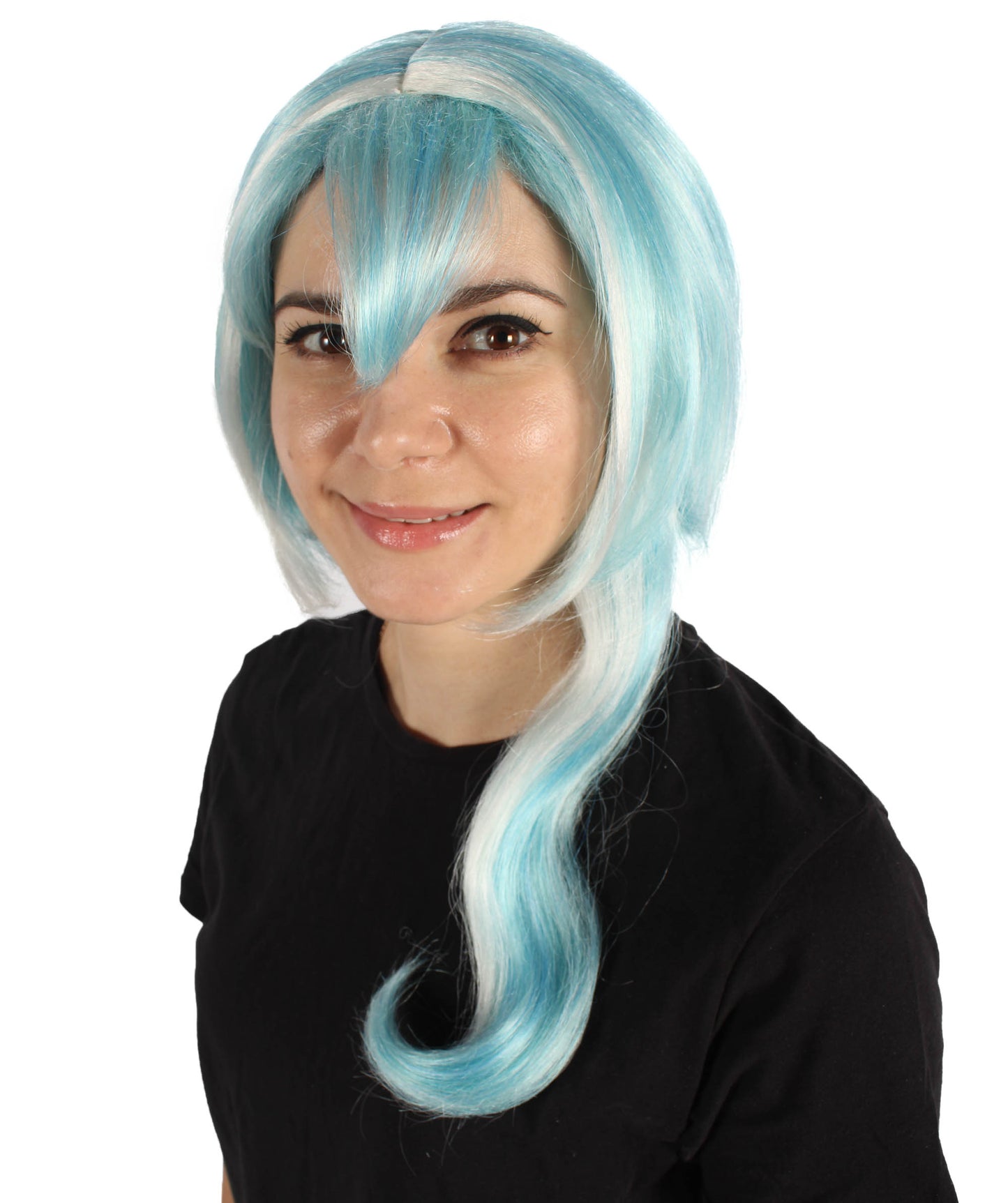 Wigs2you H-6927 ゲームキャラクター パウダーブルーウィッグ｜ハロウィンにぴったり｜難燃性合成繊維