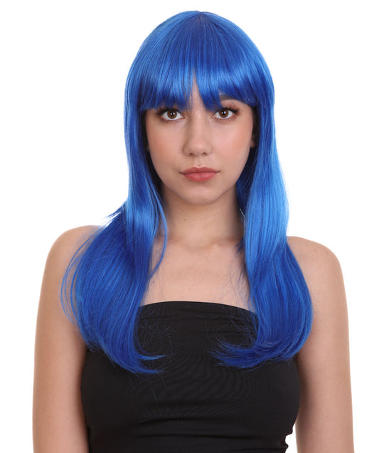 Wigs2you ハロウィン パーティー プレミアム レディース H-1047 とても快適なグラマー グリーン ウィッグ ダークブルー色