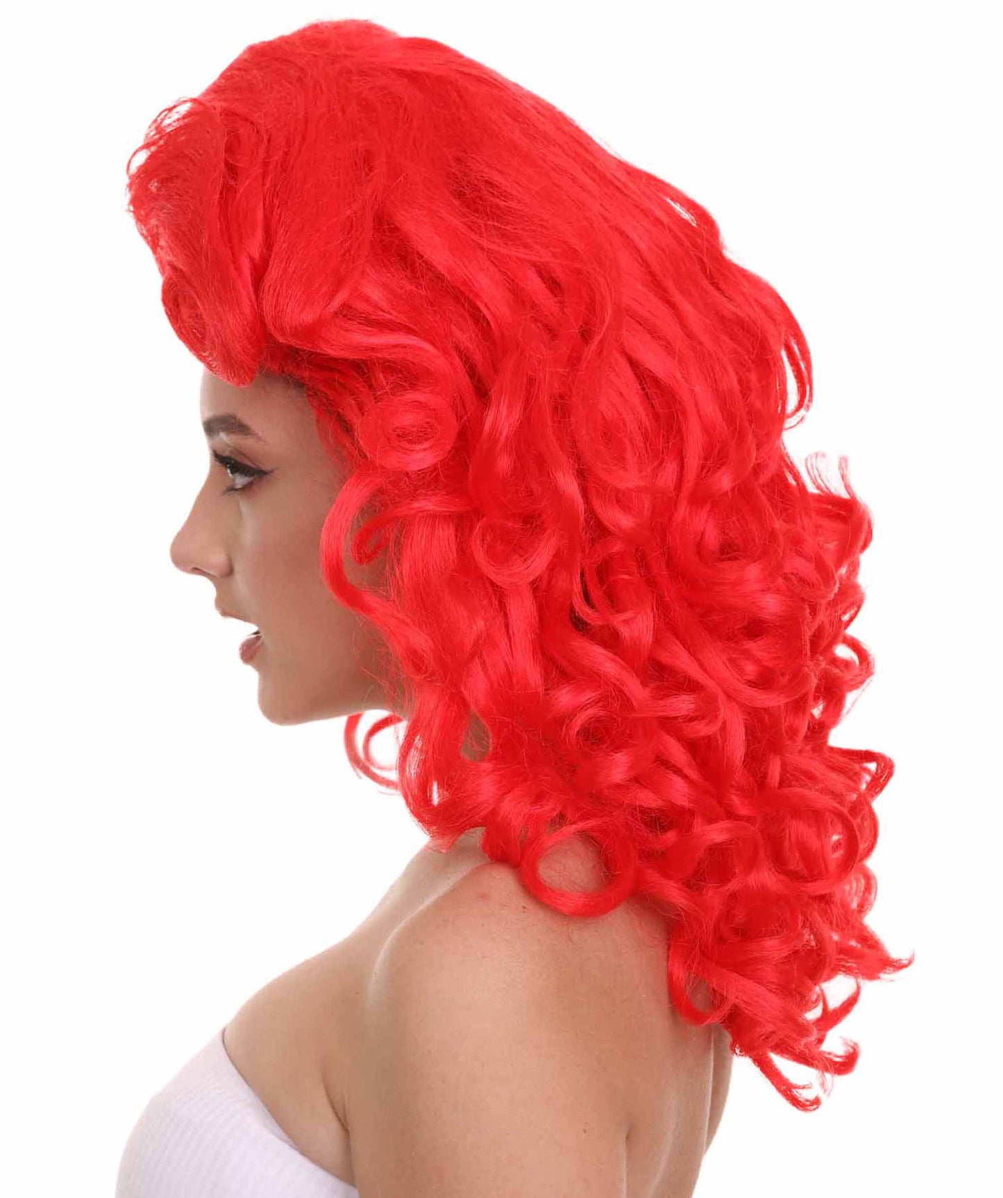 ハロウィンパーティープレミアム H-5247 女性用トロールロングカーリーウィッグ レッド