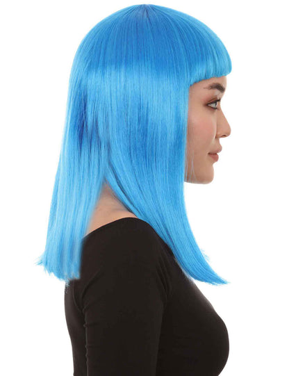 Wigs2you ハロウィン パーティー プレミアム レディース H-1376 簡単装着 快適フィット ブルーカラーウィッグ