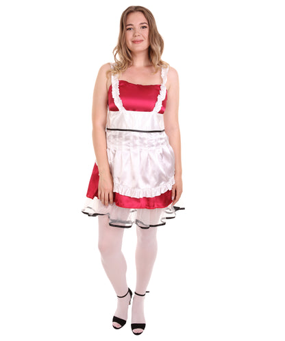 大人用女性 JCO-329_17 セクシーなフレンチメイド制服 ダークレッド コスプレ コスチューム