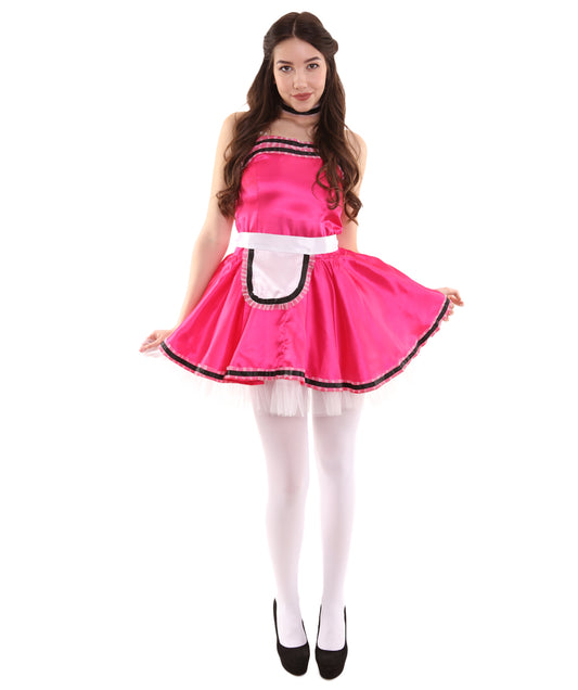 女性用 JCO-344_12 フレンチメイド制服コスプレ ピンクコスチューム