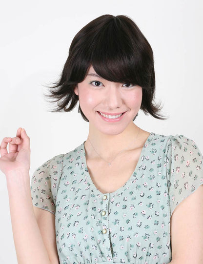人毛100％ | 外ハネがとっても可愛いcuteなショートウィッグです | ウィッグネット付き HH-144