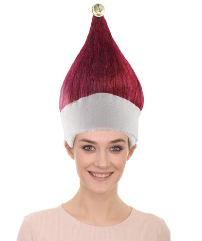 レディース レッド エルフ ウィッグ 1 H-3547 クリスマスウィッグ プレミアム 通気性の良い キャップレスキャップ