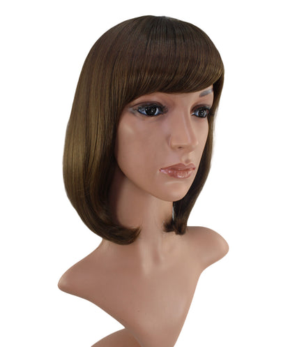 耐熱商品 | ミディアムウィッグ | 手触りのいいストレート+毛先の内巻きでキュートに | ウィッグネット付き W-546