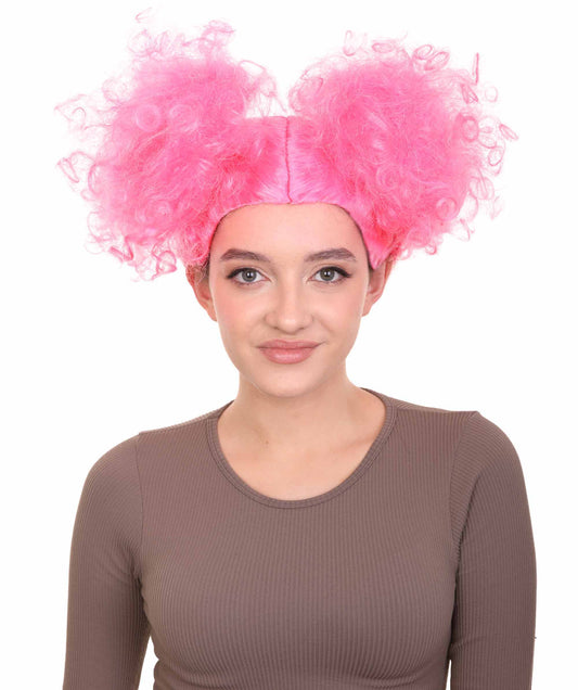 Wigs2you ハロウィンパーティープレミアムレディース H-1811 華やかに見えるピンクハーレクインウィッグ