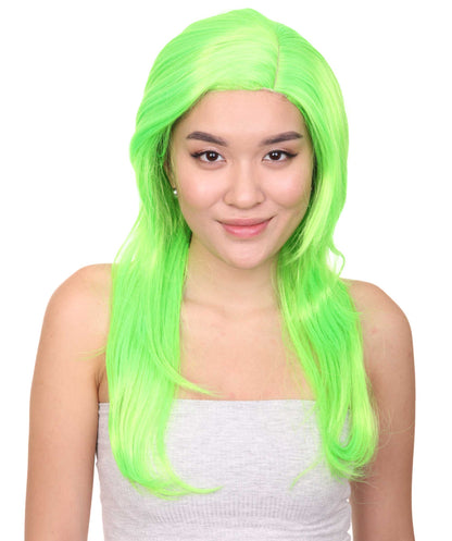 Wigs2you ハロウィンパーティー プレミアム レディース H-935 3レイヤーのパーティーガールウィッグ ライムカラー