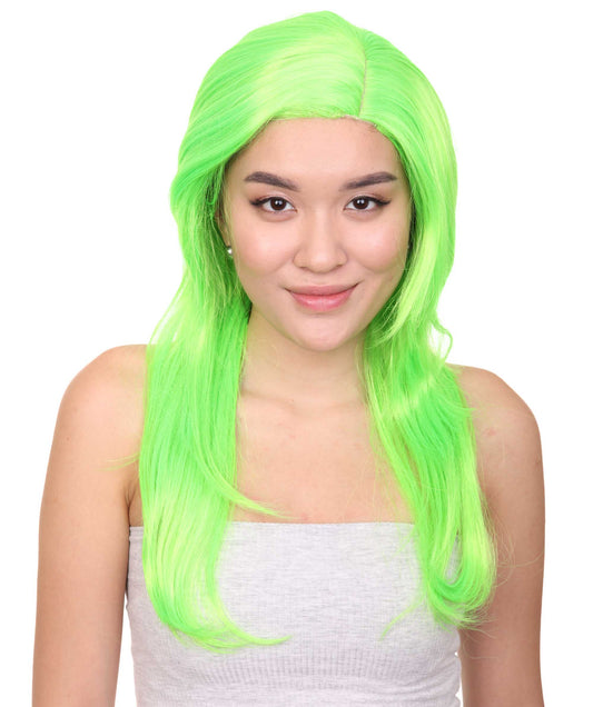 Wigs2you ハロウィンパーティー プレミアム レディース H-935 3レイヤーのパーティーガールウィッグ ライムカラー