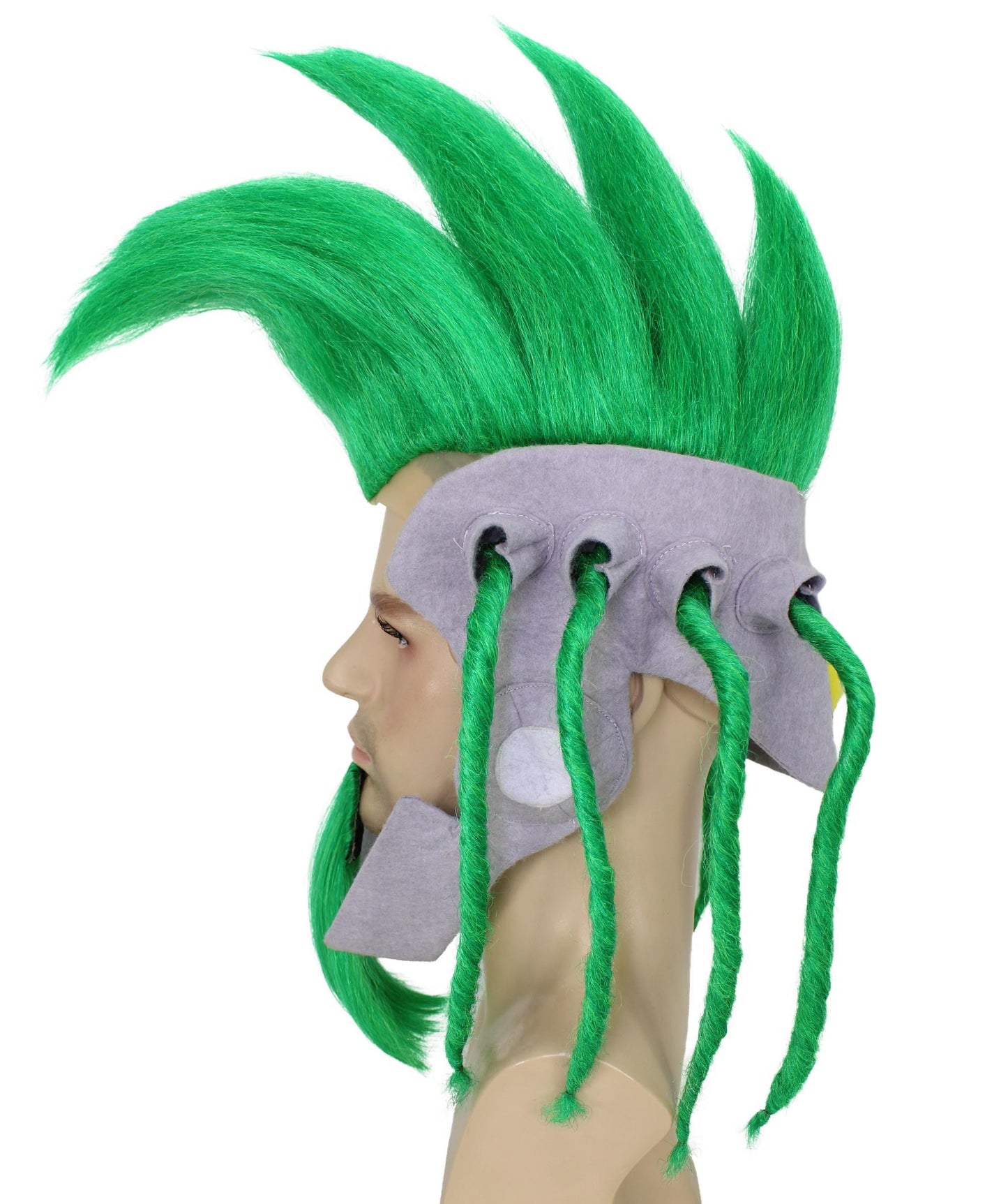 Wigs2you H-6928 ミュージカルゲームに登場する敵キャラクターのグリーンスパイクウィッグ（大人用、ハロウィンに最適、難燃性合成繊維）