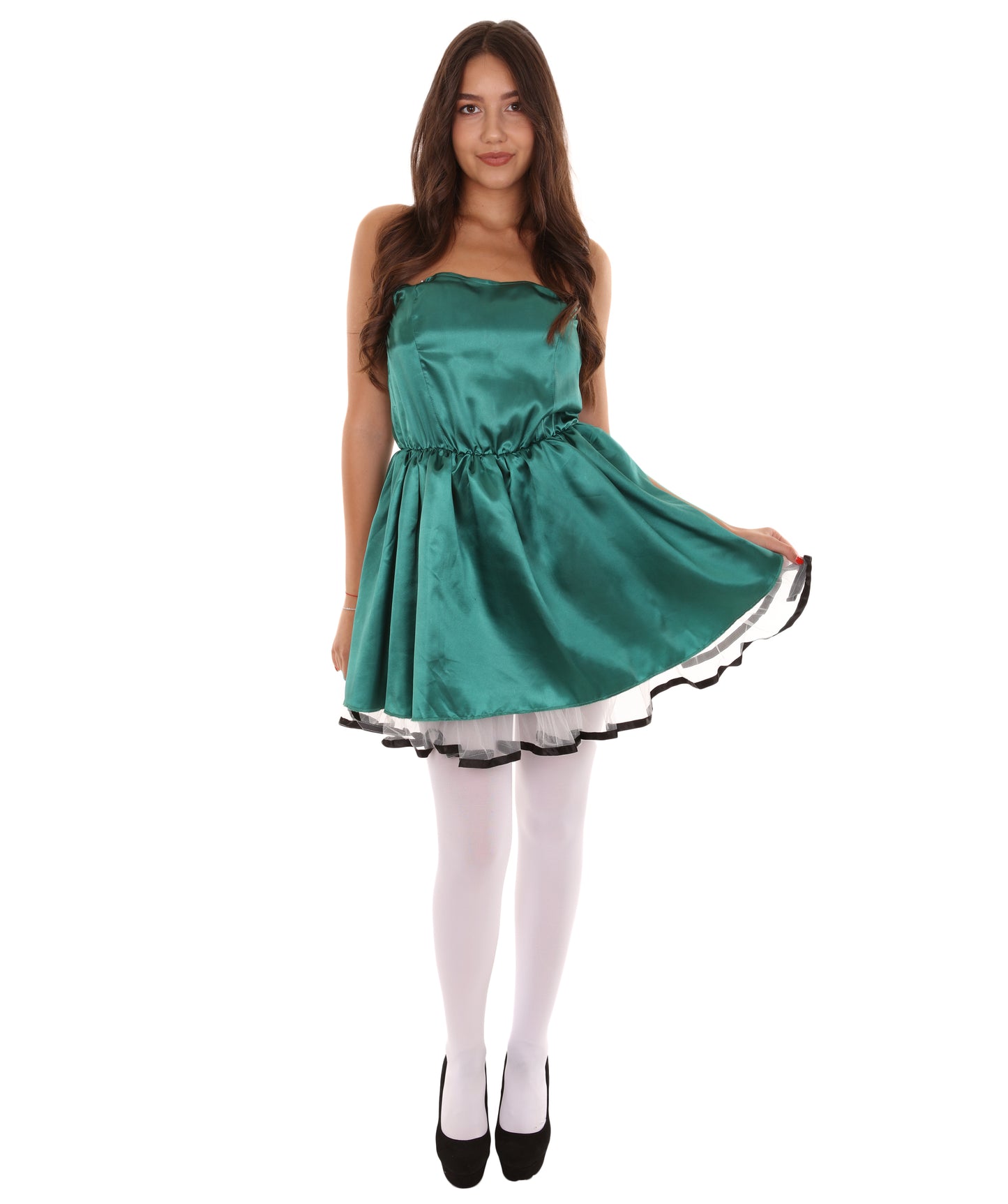 女性用 JCO-342_8 50s プロムドレス コスプレ ダークグリーン コスチューム