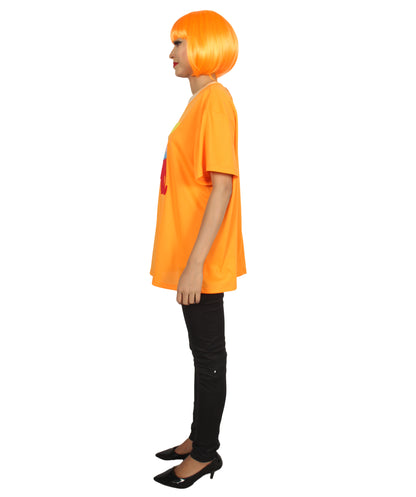 大人用女性向け JCO-174_1 エレファント プレジデント ヘアスタイル T-シャツ コスチューム オレンジ ハロウィン コスチューム