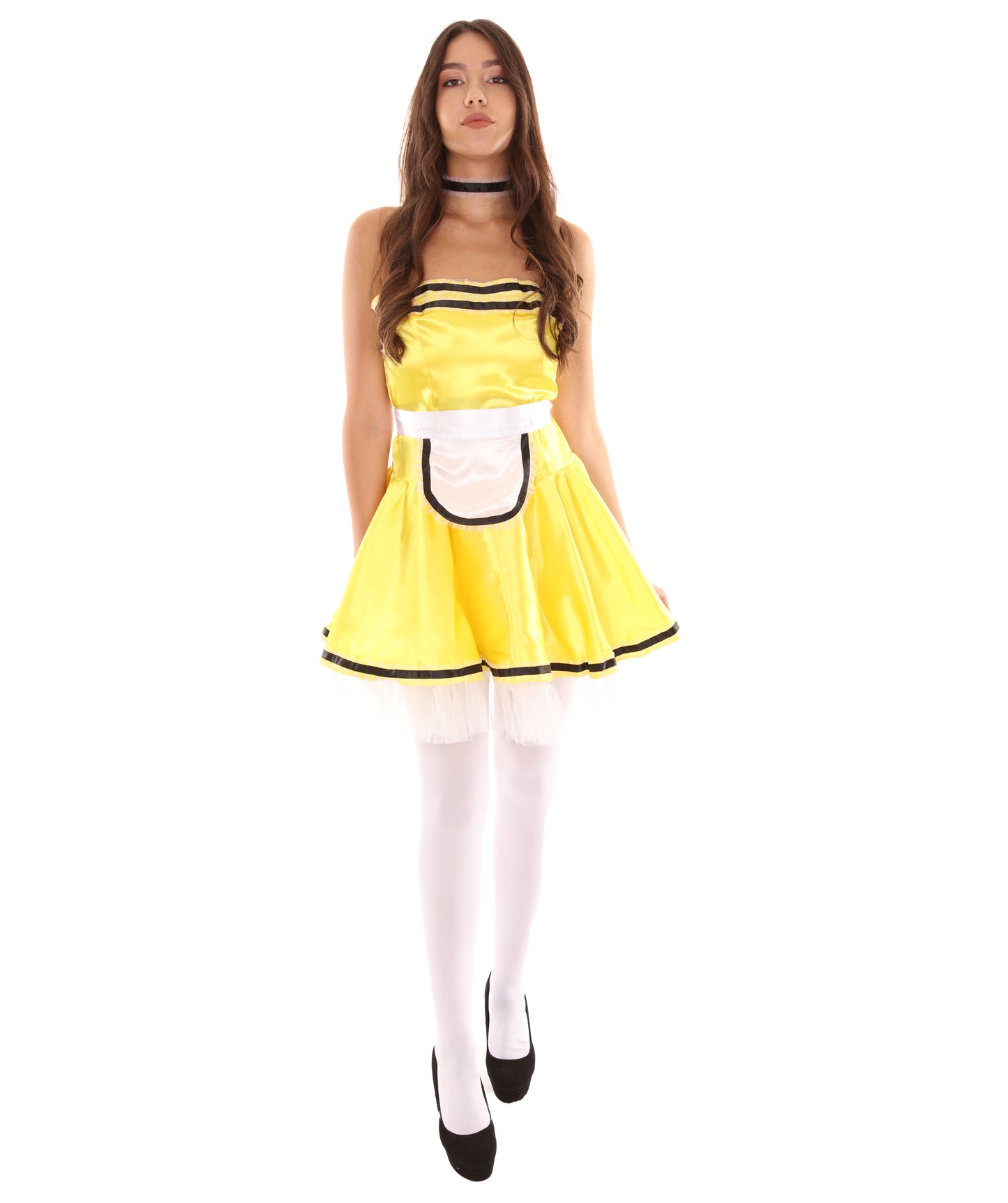 女性用 JCO-344_20 フレンチメイド制服コスプレ イエローコスチューム