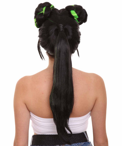 レディース ユーロビジョンソングコンテスト2018 ネッタ・バルツィライ バンズ マルチカラーウィッグ H-4692 セレブリティウィッグ プレミアム通気性キャップレスキャップ