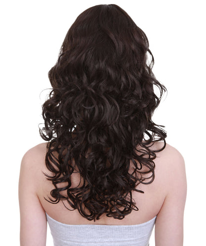 Wigs2you ハロウィンパーティープレミアム レディース H-1025 着用しやすい ベラウィッグ ダークブラウン色