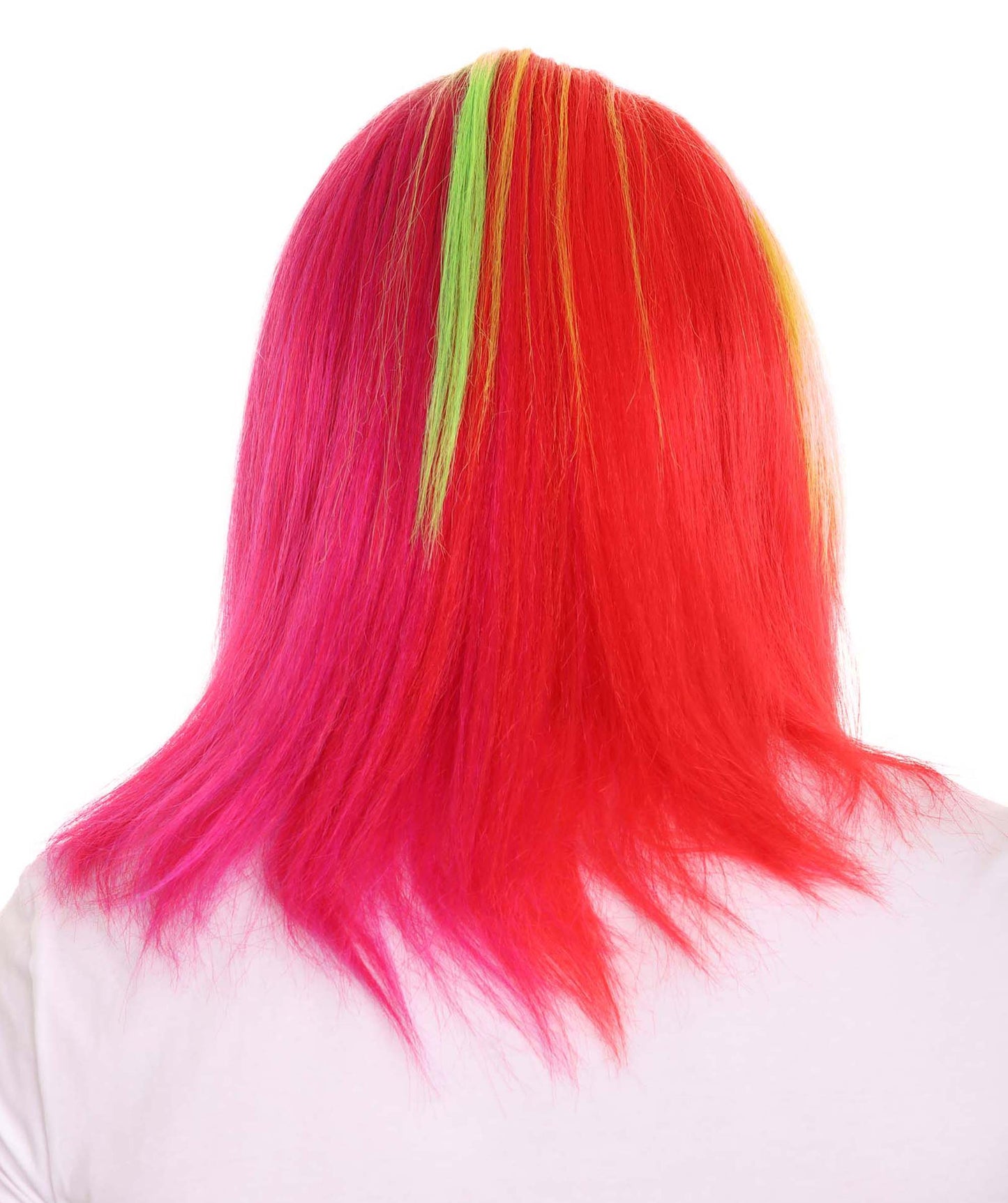 ハロウィンパーティ プレミアム 男性用 H-4413 6ix9ine ダニエル・ヘルナンデス レインボーロングストレートウィッグ