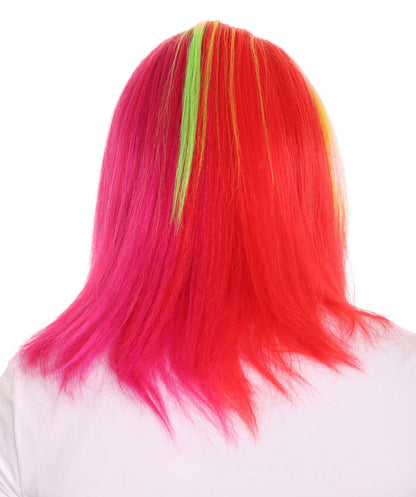 ハロウィンパーティ プレミアム 男性用 H-4413 6ix9ine ダニエル・ヘルナンデス レインボーロングストレートウィッグ