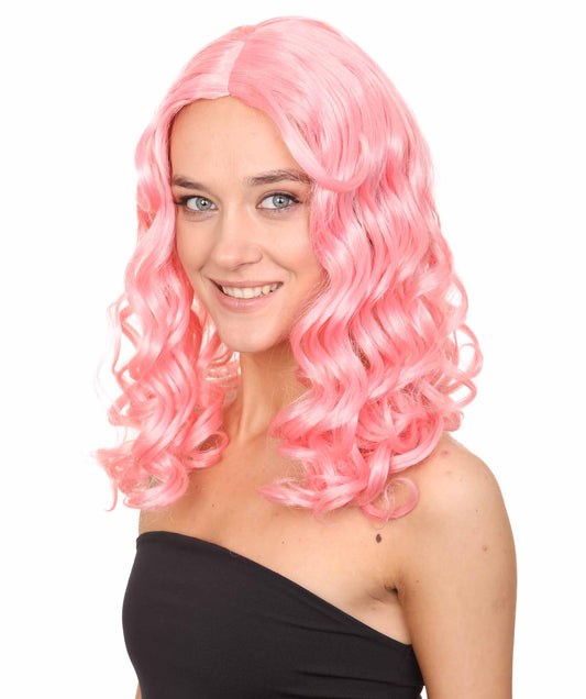 Wigs2you ハロウィンパーティー プレミアム レディース H-1096 とても快適なアリスウィッグ 鏡の国のアリス コーラルカラー