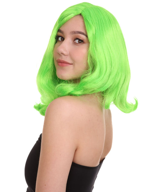 Wigs2you ハロウィン パーティー プレミアム レディース H-1275 着けやすい 快適なフィット感 ページボーイ ライム ウィッグ