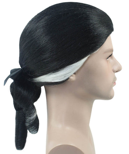 メンズスタイルロックスターブラックウィッグ H-4294 プレミアム通気性キャップレスキャップ