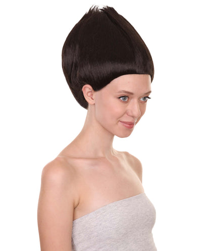 Wigs2you ハロウィンパーティープレミアム H-1802 着け心地が良い とても快適 女性用コスプレウィッグ ブラック トロールズスタイル