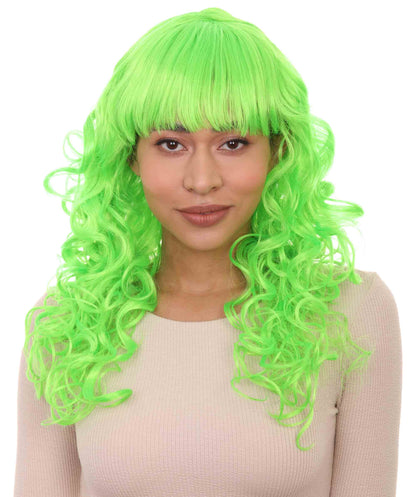 Wigs2you ハロウィンパーティープレミアムレディース H-1001 着用しやすい ベラウィッグ ライムカラー