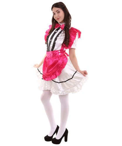 女性用 JCO-326_13 アニメ コスプレ フレンチメイド ファンシー ドレス ピンク コスプレ コスチューム