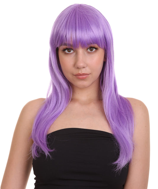 Wigs2you ハロウィン パーティー プレミアム レディース H-1048 とても快適なグラマー グリーン ウィッグ ライラック色