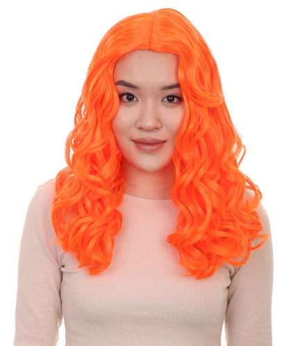 Wigs2you ハロウィンパーティー プレミアム レディース H-1114 とても快適なアリスウィッグ 鏡の国のアリス ネオンオレンジ