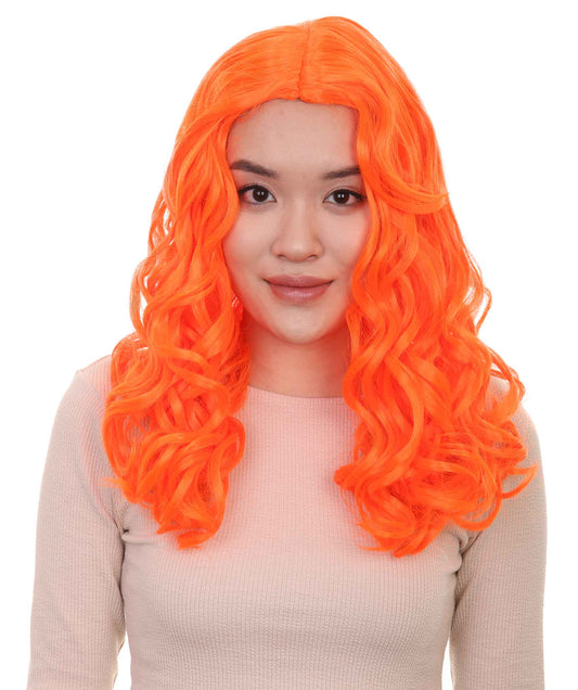 Wigs2you ハロウィンパーティー プレミアム レディース H-1114 とても快適なアリスウィッグ 鏡の国のアリス ネオンオレンジ