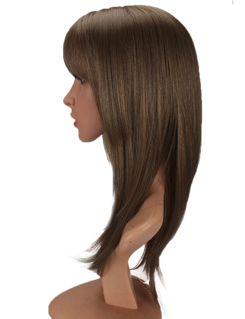 定番の人気商品です！ストレートロングスタイル  ウィッグ1つで簡単にサラサラヘアーに！ ウィッグネット付き W-407