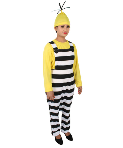 ユニセックス JCP-059 ハロウィン＆コスプレ コスチューム イエロー、ブラック＆ホワイト カラー マルチサイズ オプション