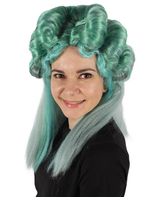 レディース緑毛虫ホーンウィッグ H-6273 コスプレウィッグ難燃性合成繊維