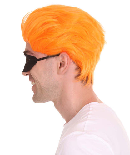 大人メンズ「インクレディブル・ファミリー2」ダッシュウィッグ ダシェル・パー オレンジウィッグとマスクセット H-4386 TV/映画ウィッグ プレミアム通気性キャップレスキャップ