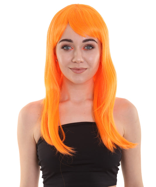 Wigs2you ハロウィンパーティー プレミアム レディース H-932 3レイヤーのパーティーガールウィッグ パンプキンオレンジ色
