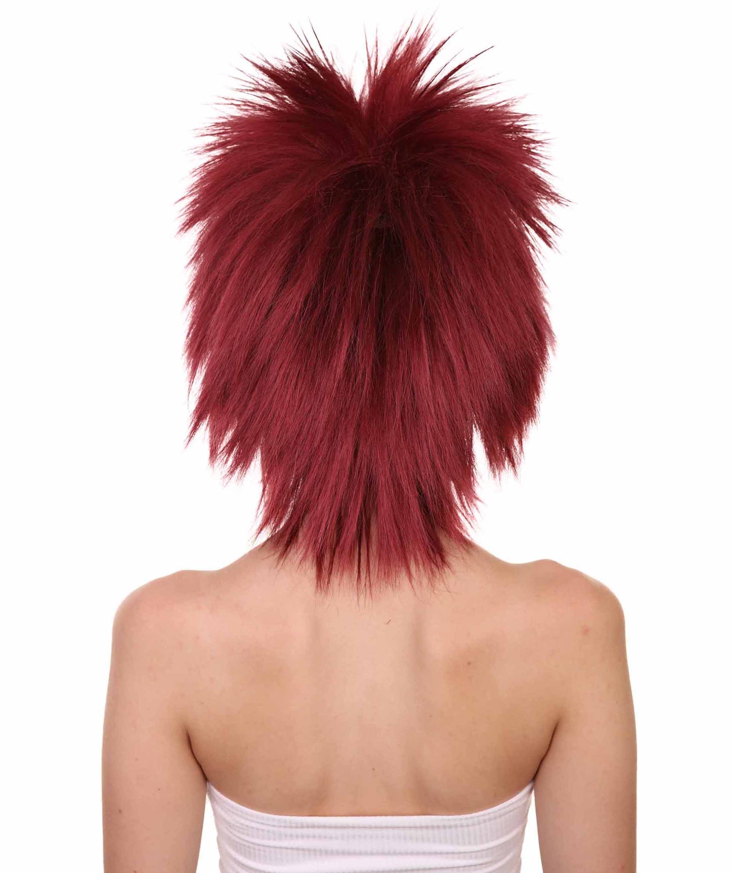 Wigs2you ハロウィンパーティープレミアムレディース H-1702 着け心地が良い とても快適 ファンキーパンク バーガンディウィッグ