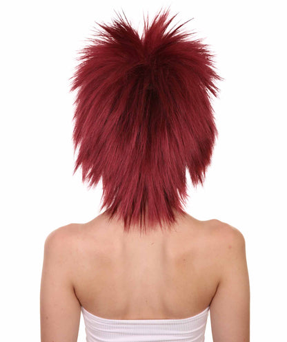 Wigs2you ハロウィンパーティープレミアムレディース H-1702 着け心地が良い とても快適 ファンキーパンク バーガンディウィッグ