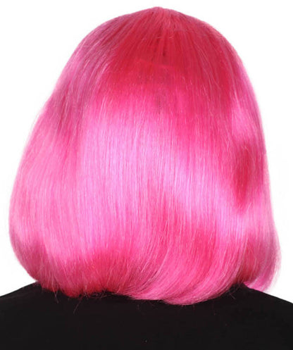 ピンク ボブ 女性用ウィッグ H-3579 パーティー準備済み ファンシーコスプレハロウィンウィッグ プレミアム 通気性の良い キャップレスキャップ